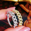 Unisex Fashion Chain Zircon Ring Simple Designer Versatile Niche Trendy Finger Jewelry view 1