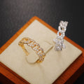 Unisex Fashion Chain Zircon Ring Simple Designer Versatile Niche Trendy Finger Jewelry view 4