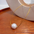 European Mermaid Glow Pearl Necklace Simple Versatile Silk Thread Regular Chain view 3