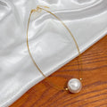 European Mermaid Glow Pearl Necklace Simple Versatile Silk Thread Regular Chain view 4