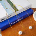 European Mermaid Glow Pearl Necklace Simple Versatile Silk Thread Regular Chain view 1