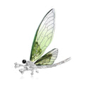 Alloy Rhinestone Dragonfly Brooch Pin With Gradient Insect Design view 2