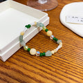 Geometric Zircon Color Block Seed Bead Bracelet, Irregular Sweet Summer Couple Fashion Bracelet For Women view 3