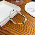 Geometric Zircon Color Block Seed Bead Bracelet, Irregular Sweet Summer Couple Fashion Bracelet For Women view 2