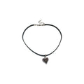 French Style Artificial Crystal Heart Choker Necklace, Sweet Cool Metal Fashion Jewelry view 5