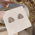 Light Luxury Triangle Stud Earrings For Women, Korean Trendy Commuter Fashion Ear Jewelry view 2