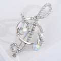 Alloy Pearl Musical Note Brooch Pin For Suit Collar Decoration view 4