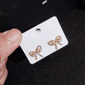 Elegant Bow Stud Earrings For Women, Korean Style Rhinestone Light Luxury Sweet Jewelry view 4