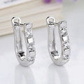 Fashion OL Geometric U Shape Zircon Ear Cuffs For Women, Harp Style Sparkling Hoop Earrings view 1