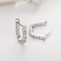 Fashion OL Geometric U Shape Zircon Ear Cuffs For Women, Harp Style Sparkling Hoop Earrings view 3