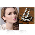 Fashion OL Geometric U Shape Zircon Ear Cuffs For Women, Harp Style Sparkling Hoop Earrings view 4