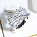 Dazzling Full Pave Petal Ring For Women, Luxury Wedding Fashion Jewelry Hand Accessory view 2