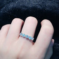 Minimalist Full Zircon Stackable Band Ring, Light Luxury Trendy Index Finger Ring For Women view 4