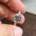 Sparkling Six Prong Zircon Women Ring, Fashion Proposal Engagement Jewelry Accessory view 1