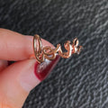 Korean Fresh Style Smooth Copper LOVE Letter Ring For Women, Minimalist Fashion Finger Jewelry view 4
