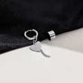 Stainless Steel Leaf Smiley Skull Chain Ear Cuff Clip Hoop Dangle Punk Style Women's Earrings view 2