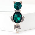 Alloy Rhinestone Cat Brooch Pin For Women's Suits And Cardigans view 2