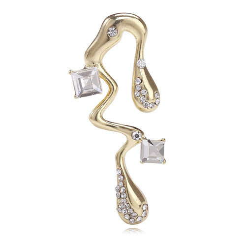 Alloy Harp Brooch Elegant Fashion Lapel Pin For Coats
