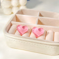 Cute Candy Color Translucent Acrylic Heart Studs Sweet Minimalist Women Fashion Earrings view 4