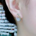 Delicate Cross Zircon Stud Earrings For Women, Sparkling Light Luxury Versatile Ear Jewelry view 3