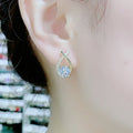 Delicate Cross Zircon Stud Earrings For Women, Sparkling Light Luxury Versatile Ear Jewelry view 4