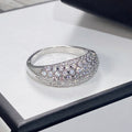 Light Luxury Full Zircon Paved Ring For Women, European American Banquet Hand Jewelry view 3