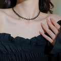 Gold Plated Faux Pearl Crystal Wrap Necklace Korean Irregular Geometric Clavicle Chain For Women view 2