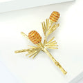 Vintage Alloy Pine Tree Brooch For Cardigans And Clothing Fastening view 3