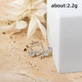 Minimalist Curved Sparkling Zircon Stud Earrings For Women With Row Stone Arc Design view 5