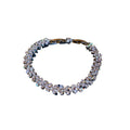 Korean Style Irregular Geometric Metal Bangle With Sparkling Zircon Splice Clasp For Women view 5