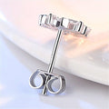 Fashion Ice Crystal Flower Trapezoid Zircon Stud Earrings For Women, Sweet Forest Style view 4