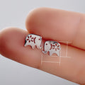 Korean Japanese Style Hollow Printed Elephant Stud Earrings Cute Animal Jewelry In Stock view 5