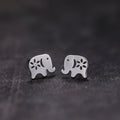Korean Japanese Style Hollow Printed Elephant Stud Earrings Cute Animal Jewelry In Stock view 1