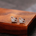 Mini Hollow Bee Copper Stud Earrings, Fun Insect Cartilage Ear Studs Jewelry view 4