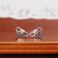 Mini Hollow Bee Copper Stud Earrings, Fun Insect Cartilage Ear Studs Jewelry view 3