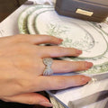 Minimalist Light Luxury Bowknot Ring With Micro Pave Zircon Fashion Jewelry view 4