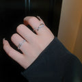 Korean Zircon Cross Adjustable Open Ring For Women view 4