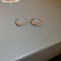 Korean Zircon Cross Adjustable Open Ring For Women view 3