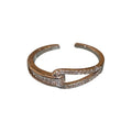 Korean Zircon Cross Adjustable Open Ring For Women view 5