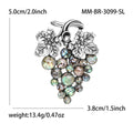 Alloy Abalone Shell Grape Brooch For Creative Fashion Accessories view 5