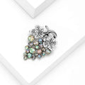 Alloy Abalone Shell Grape Brooch For Creative Fashion Accessories view 3