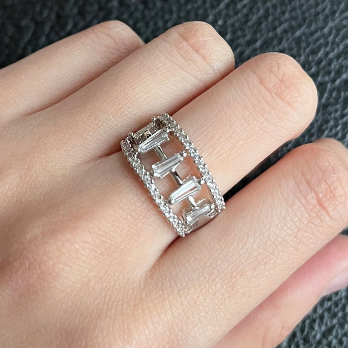 Statement Geometric Index Finger Ring For Women, Niche Design Light Luxury Fashion Jewelry