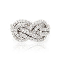 Light Luxury Cross Knot Diamond Inlaid Index Ring For Women Niche Fashion Jewelry view 6