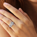 Light Luxury Cross Knot Diamond Inlaid Index Ring For Women Niche Fashion Jewelry view 4