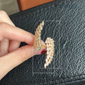 Angel Wing Open Ring With Marquise Zircon Stones, Light Luxury European Fashion Jewelry view 5