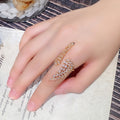 Angel Wing Open Ring With Marquise Zircon Stones, Light Luxury European Fashion Jewelry view 4