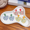 Elegant Geometric Fan Shape Floral Enamel Colorblock Silver Needle Stud Dangle Women's Fashion Earrings view 1