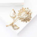 Alloy Enamel Sunflower Brooch Pin For Suit Decoration view 3
