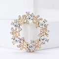 Alloy Rhinestone Wreath Brooch For Office Suits And Sweaters view 2