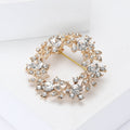 Alloy Rhinestone Wreath Brooch For Office Suits And Sweaters view 3